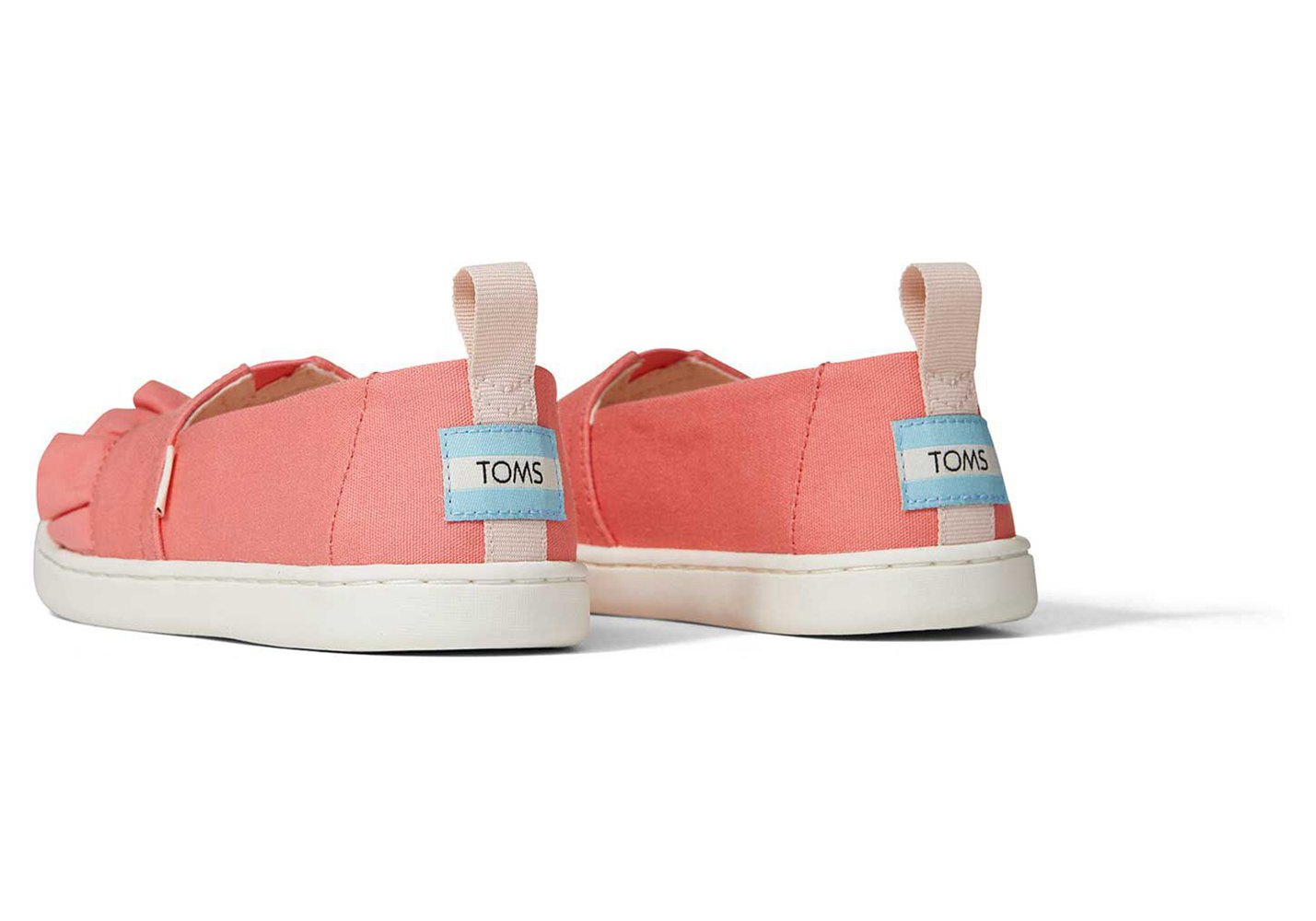 Toms Espadryle Dziecięce Pomarańczowe - Alpargata Youth Ruffle Płócienne - 91ZKAQTIG